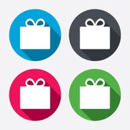 Gift box sign icon Present symbol N66