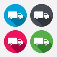 Delivery truck sign icon Cargo van symbol N8