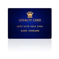 loyalty card isolated over white
