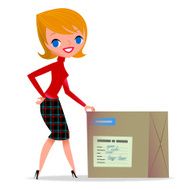 woman is satisfied of delivery