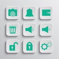 Set of app buttons