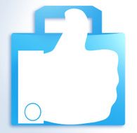 Like Thumbs Up Silhouette Design