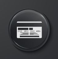 Vector modern black glass circle icon N4