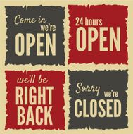 Open and closed signs