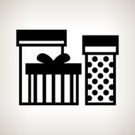 Silhouette gift boxes on a light background vector illustration N2