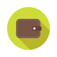 Vector flat modern round wallet icon