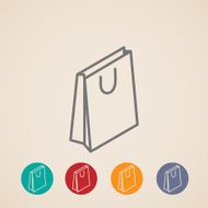 isometric shopping bag vector icons