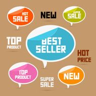 Paper Discount Labels Set