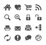 website communication and internet icon set vector eps10 N2