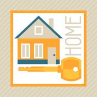 Illustration concept of mortgage in flat design style