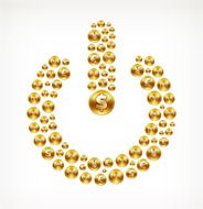 Power on Gold Coin Buttons