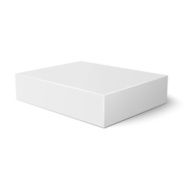 White flat paper box template N2