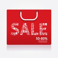 Sale Discount Shopping bag Styled Advertising Banners Vector N2