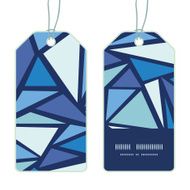 Vector abstract ice chrystals vertical stripe frame pattern tags set N2