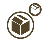 Packaging box vector simple icon isolated on white