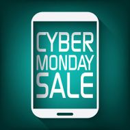 Cyber monday promotional banner or poster for discounts advertisement