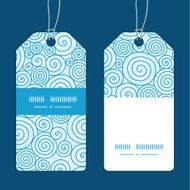 Vector abstract swirls vertical stripe frame pattern tags set N2