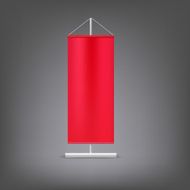 Red advertising stand Blank vector illustration N2