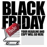 Black Friday shopping cart background