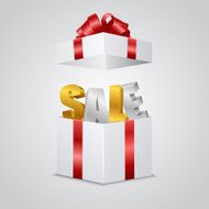 Gift with the letters "sale" inside