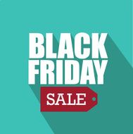 Black Friday flat design with sale tag