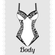 Body Fashion lingerie card with female underwear N2