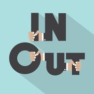 In And Out Symbol Design Vector Illustration