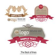 Labels Frames and Banners - Illustration thai art element