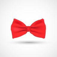 Decorative realistic red bow vector