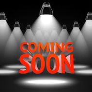Stage with spot light projectors lightning the red -Coming Soon-