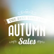 time for autumn sales typography poster