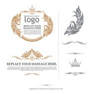 Labels Frames and Banners - Illustration thai art N6
