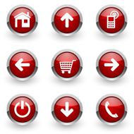 red web icons set