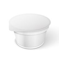 White Short And Stout Tub Food Plastic Container