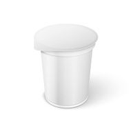 White Short And Stout Tub Food Plastic Container N2