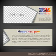Banner template for new year 2015
