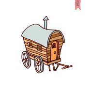 horse carriage wagon icon vector illustration