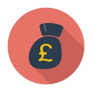 Pound sterling flat icon N2