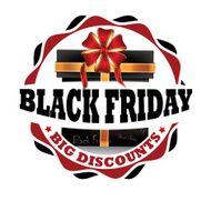 Elegant black with gold stamp for Black Friday