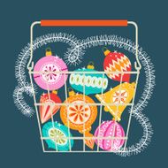 Christmas shopping basket