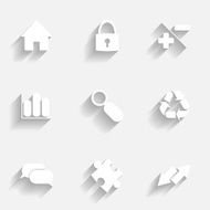 Icons set gray