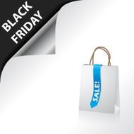 Black friday advertisement with shopping bag