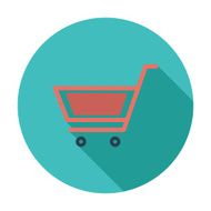 Cart flat single icon N8