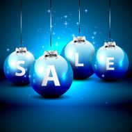 Luxury Christmas sale background with baubles