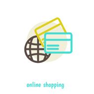 shopping on net concept illustration design over white