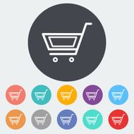 Cart flat single icon N9