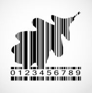 Barcode Autumn Leaf Image Vector Illustration N2