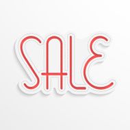 Stylish sticky design with text Sale