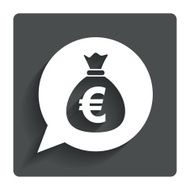 Money bag sign icon Euro EUR currency N26