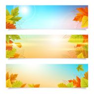 set autumn banners business background